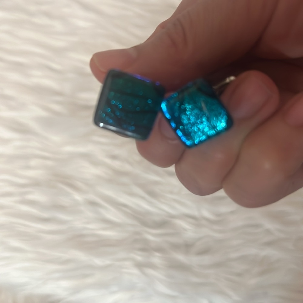 Blue Textured Cufflinks - Picture 5 of 5